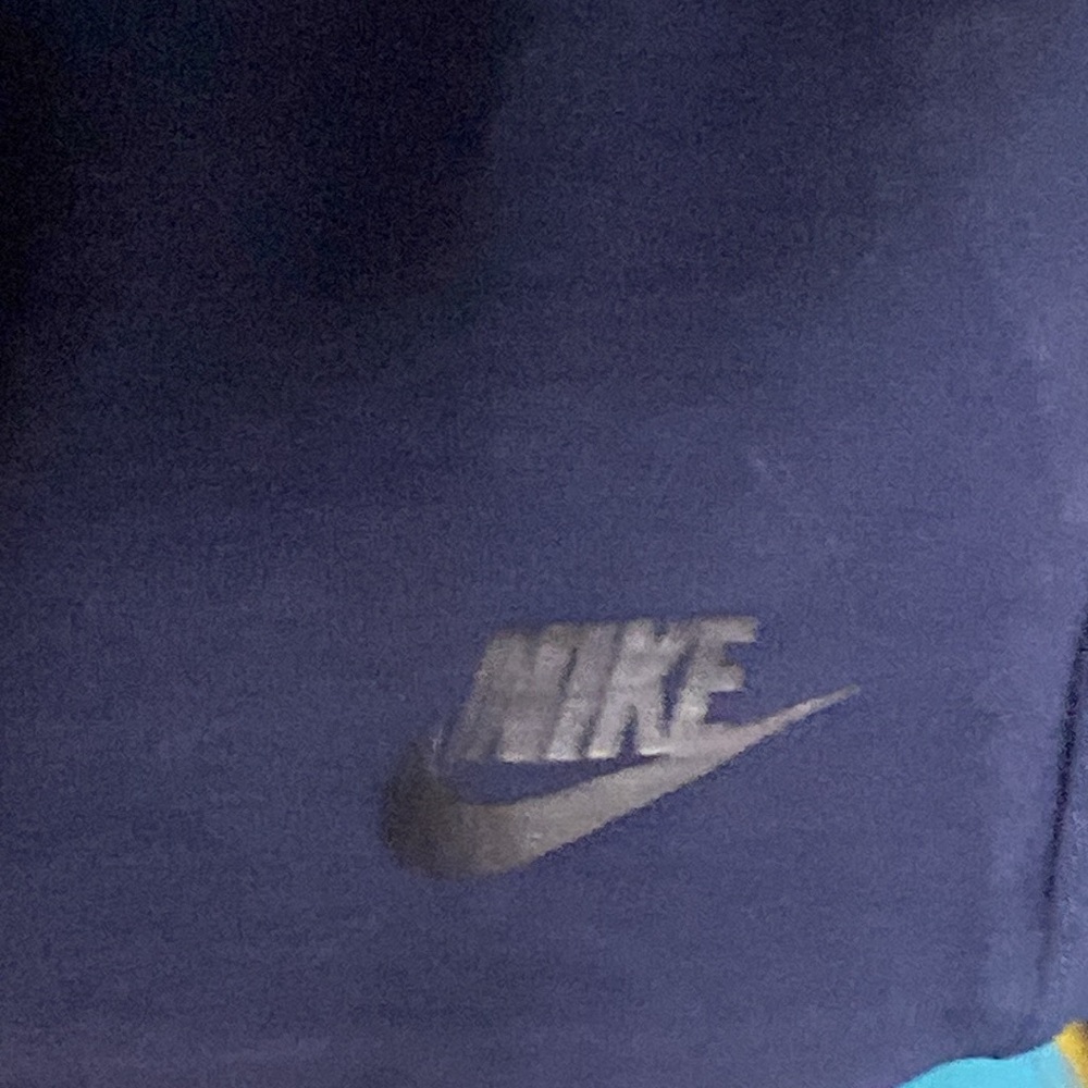 Nike 1/2 diagonal zip tech hoodie sweatshirt size large two tone blue - Picture 2 of 9